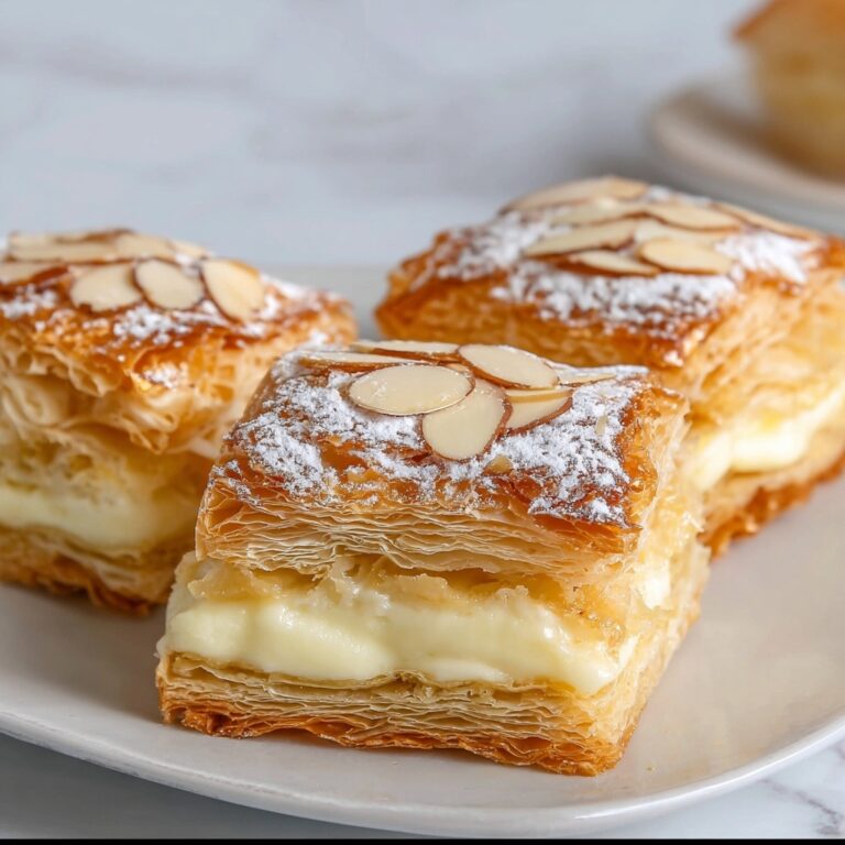 Custard Almond Puff Pastry Pockets Recipe