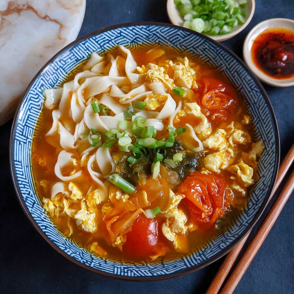 Tomato, Egg, and Beef Noodle Soup Recipe - Recipe Image