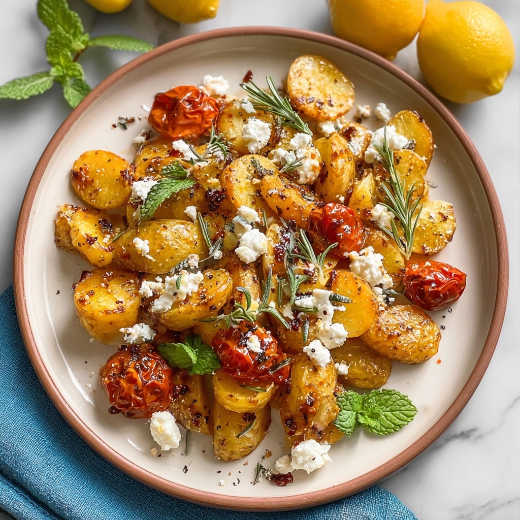 Baked Feta Potatoes: Crispy, Cheesy Perfection Recipe - Recipe Image