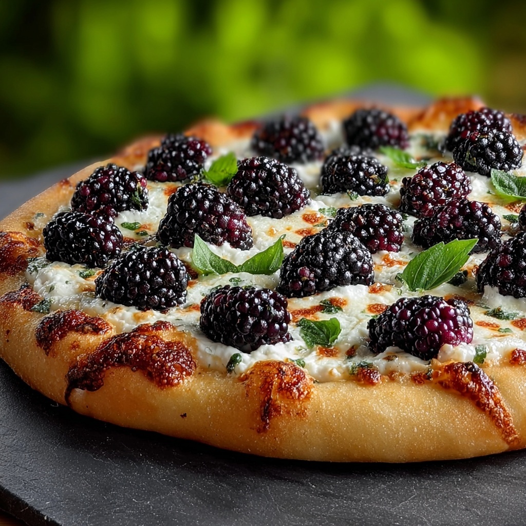 Blackberry Ricotta Pizza with Basil Recipe - Recipe Image
