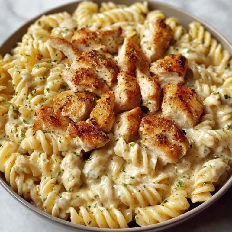 Creamy Garlic Butter Chicken and Rigatoni in Parmesan Sauce Recipe