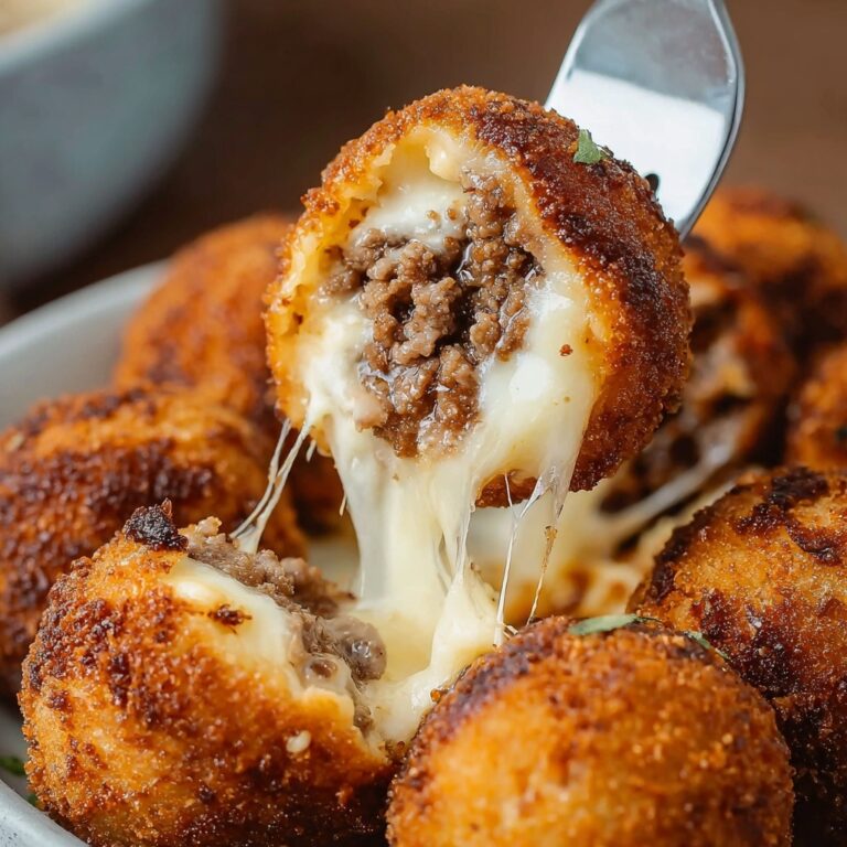 Fried Cheesy Ground Beef Balls Recipe