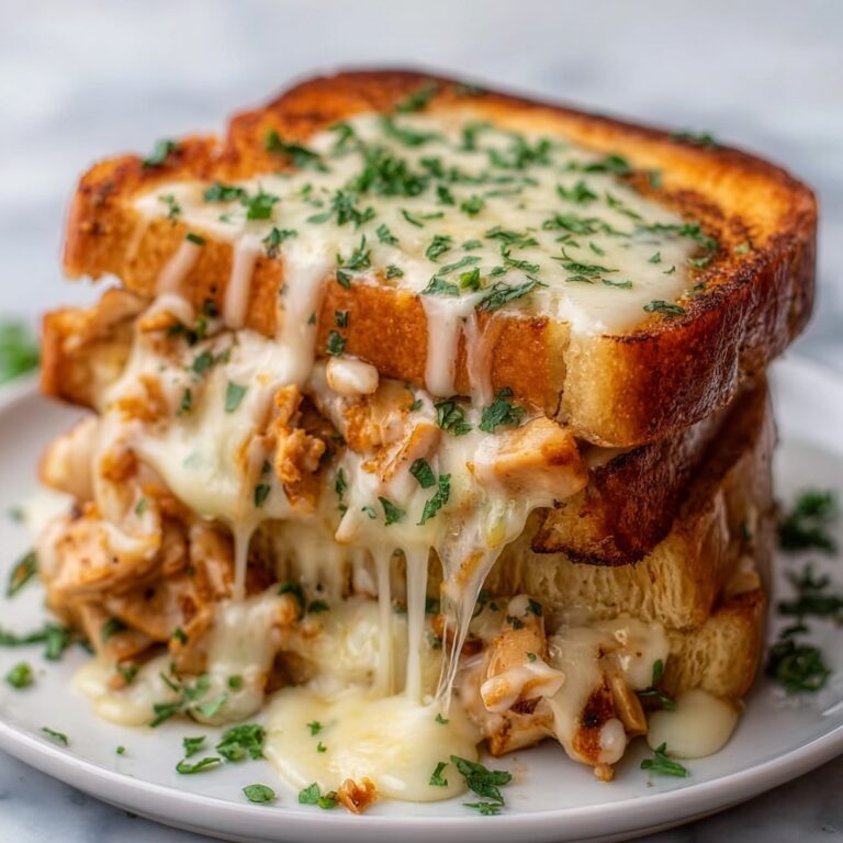 Cheesy Chicken Garlic Bread Sandwich Recipe