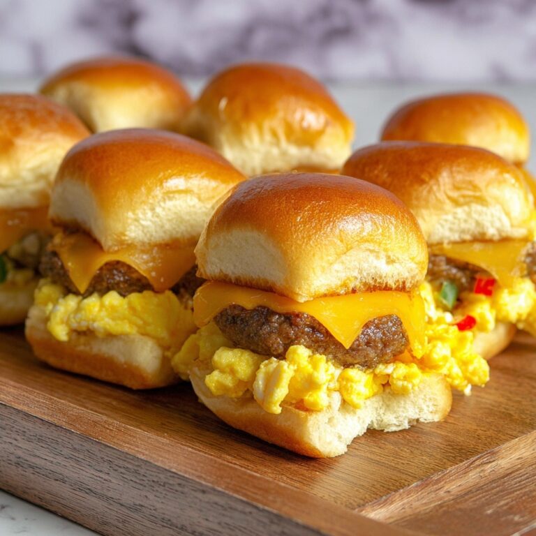 Hawaiian Roll Breakfast Sliders with Sausage, Egg & Cheese Recipe