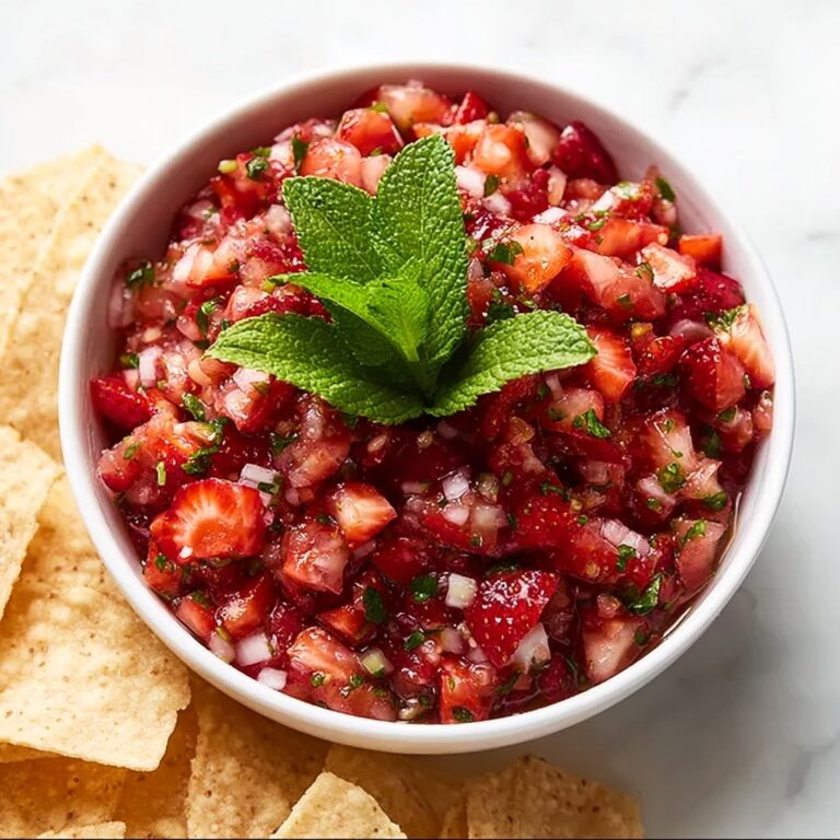 Dessert Strawberry Salsa with Cinnamon Chips Recipe