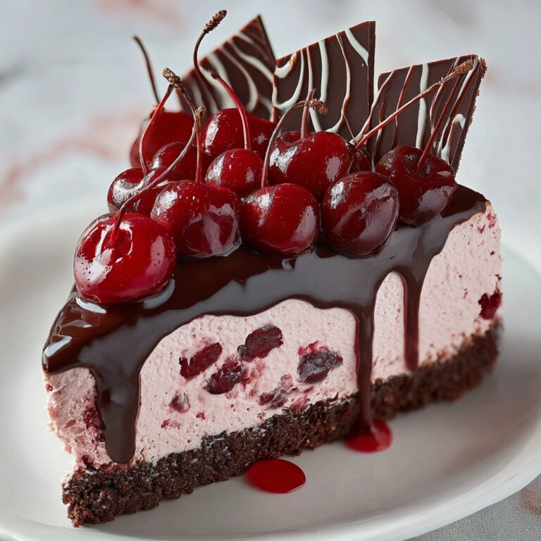 Chocolate Cherry No-Bake Cheesecake Recipe