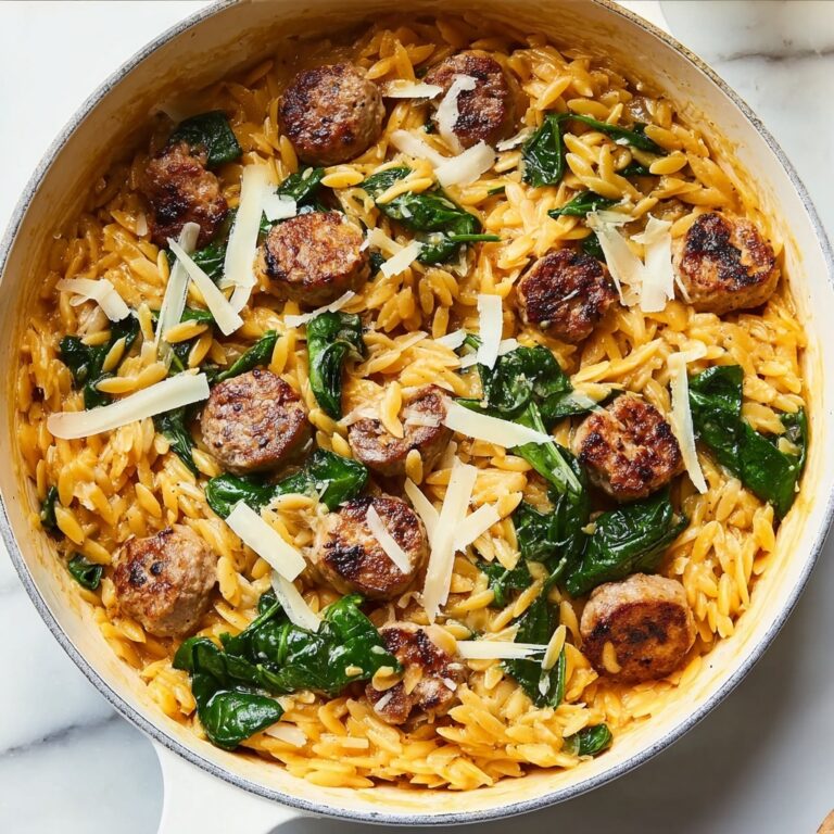 One Pan Chicken Sausage and Orzo Recipe