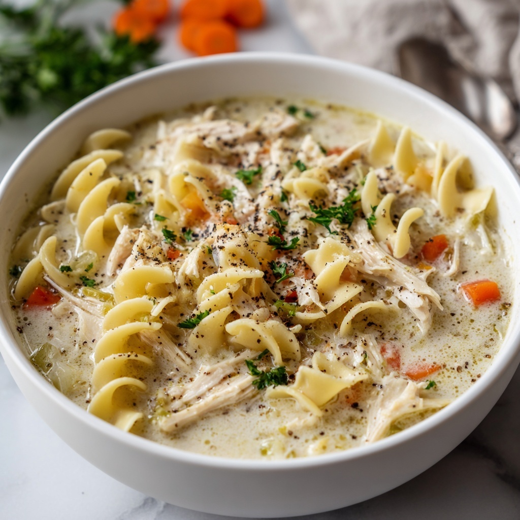 Creamy White Chicken Lasagna Soup Recipe - Recipe Image