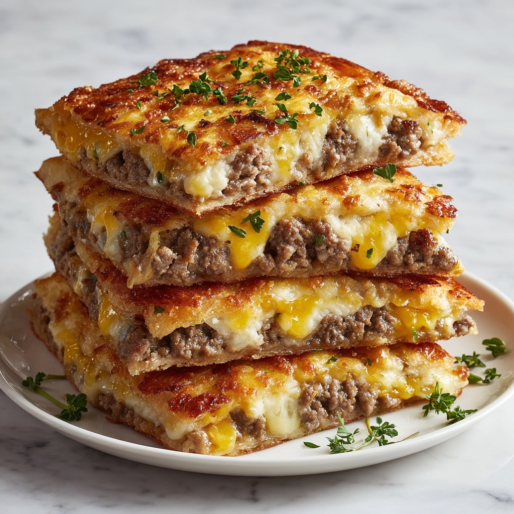 Potato Pancakes with Savory Beef and Cheese Recipe - Recipe Image