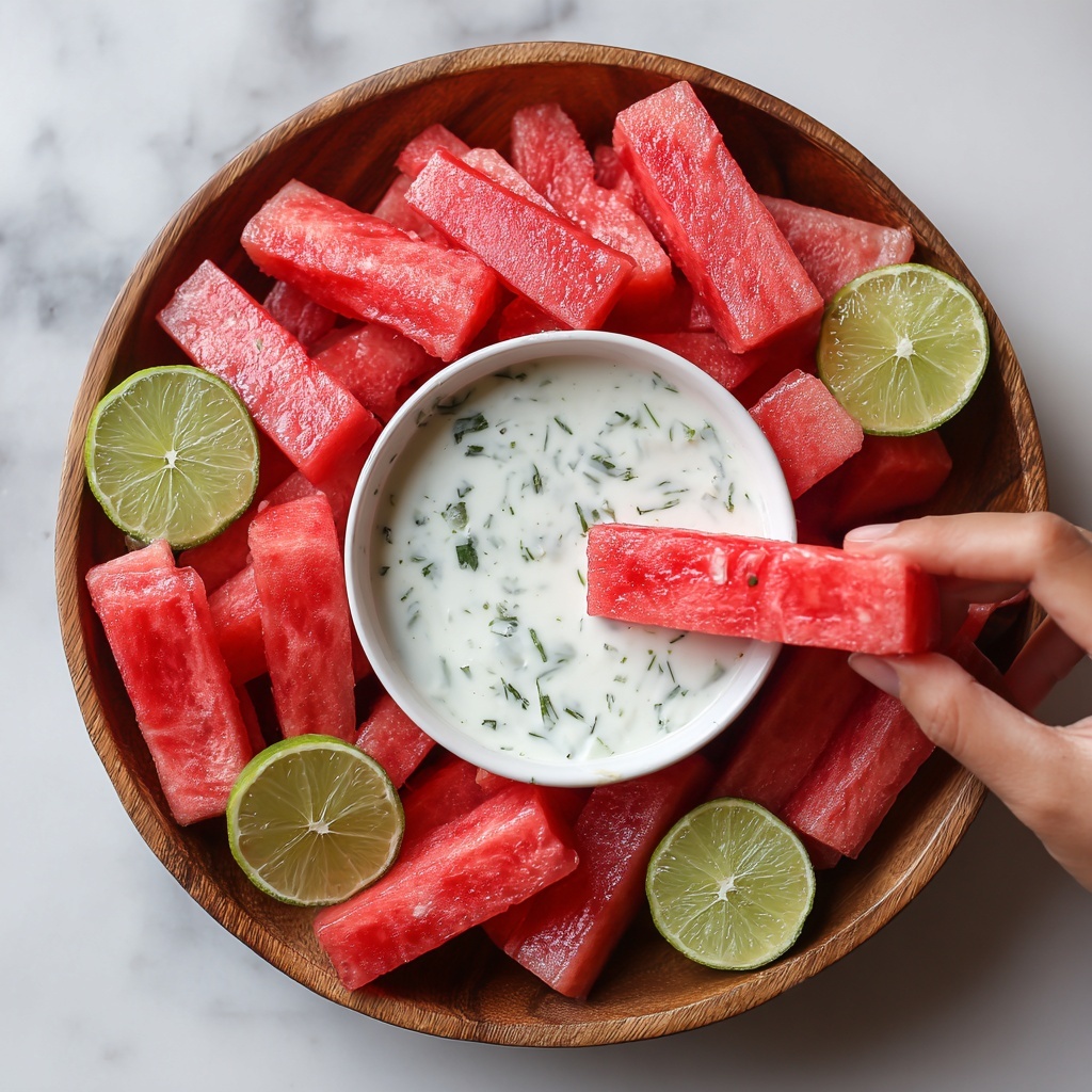 Watermelon Fries with Coconut Lime Dip Recipe - Recipe Image
