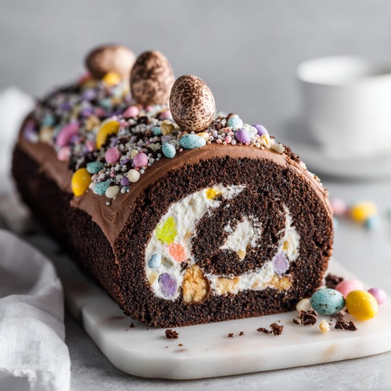 Easter Chocolate Log Cake Recipe