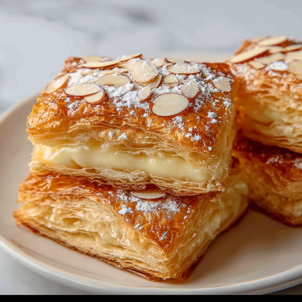 Custard Almond Puff Pastry Pockets Recipe - Recipe Image