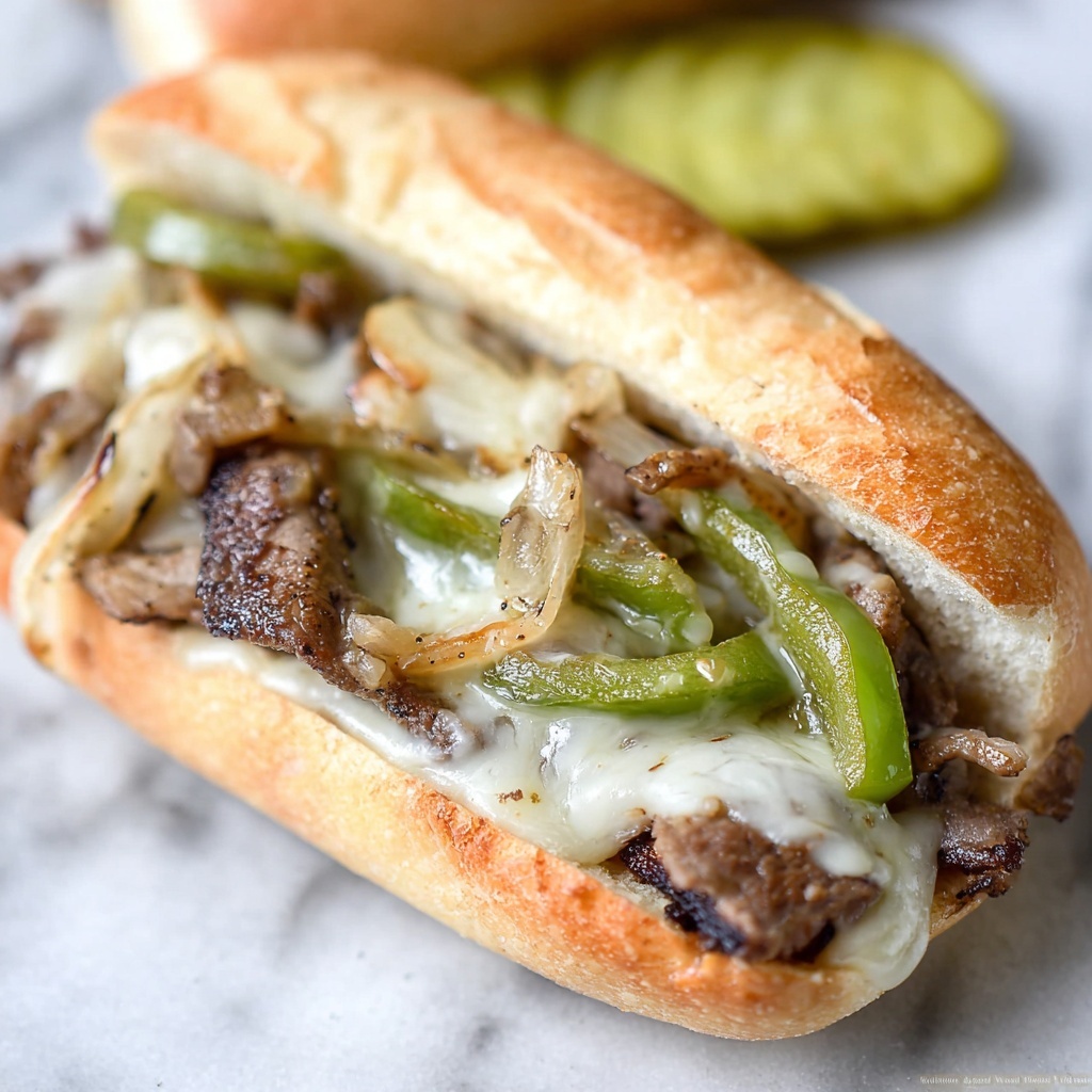 Philly Cheese Steak Sandwich with Mushrooms Recipe - Recipe Image