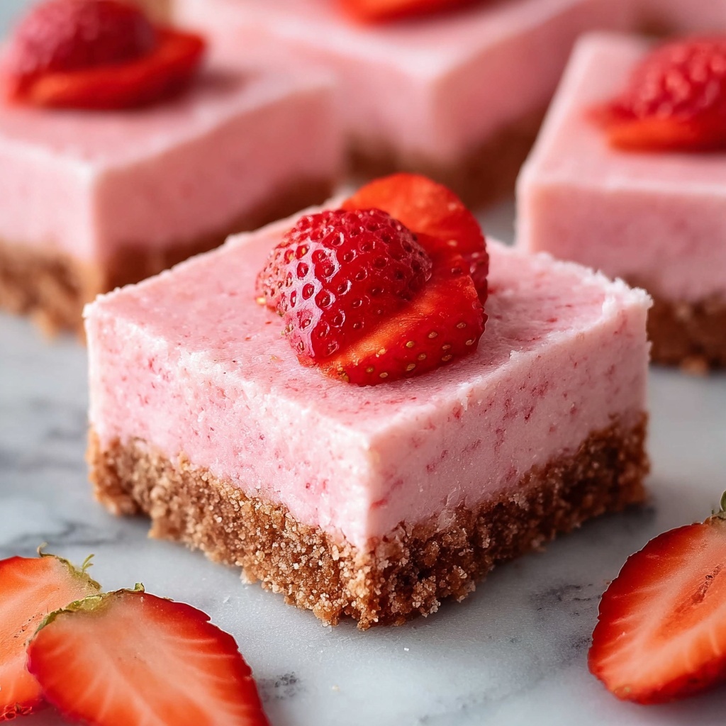 Strawberry Brownies with White Chocolate and Strawberry Glaze Recipe - Recipe Image