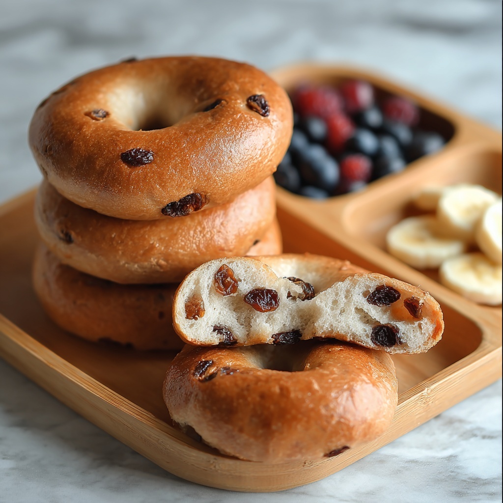 Cinnamon and Raisin Bagels Recipe - Recipe Image
