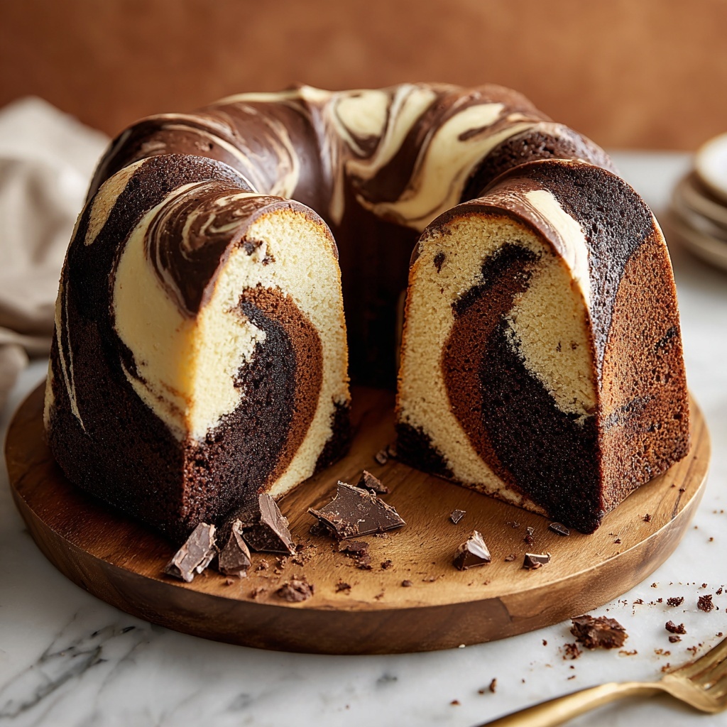 Double Chocolate Ricotta Marble Cake Recipe - Recipe Image