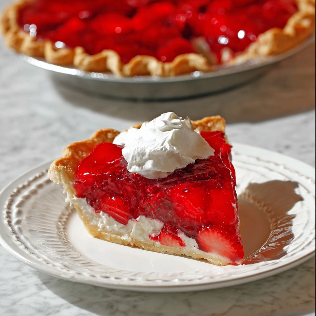 Strawberry Jello Pie Recipe - Recipe Image