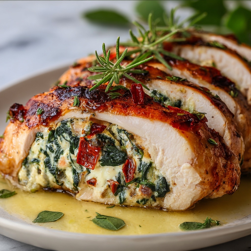 Stuffed Chicken Breast with Spinach and Cheese Recipe - Recipe Image