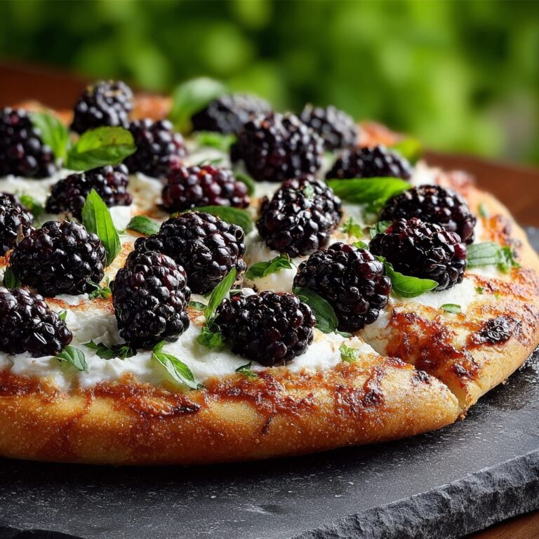 Blackberry Ricotta Pizza with Basil Recipe