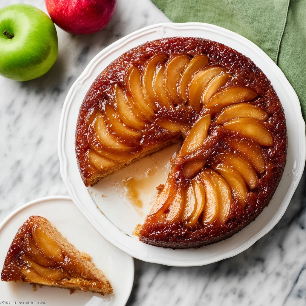 Caramel Apple Upside Down Cake Recipe - Recipe Image