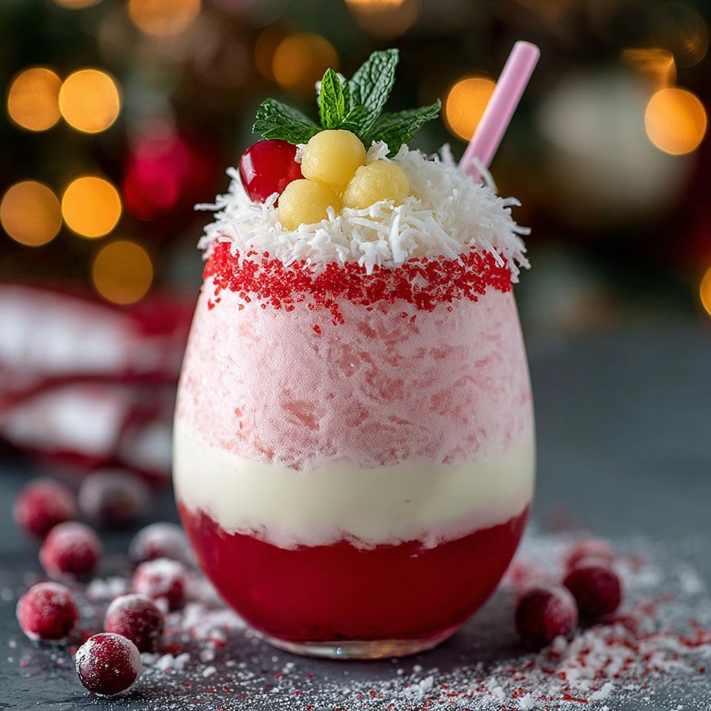Kissing Santa Claus Mocktail Recipe - Recipe Image