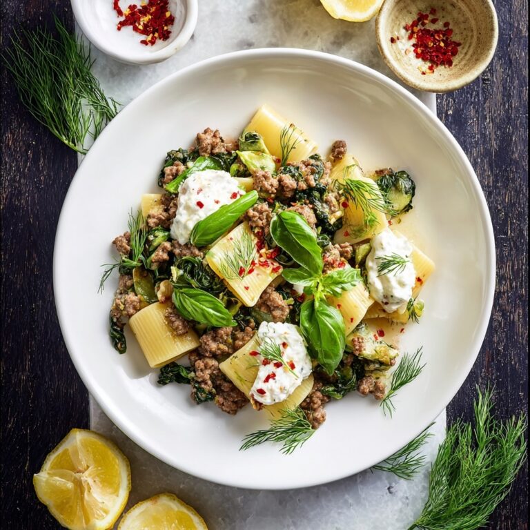 One-Pot Lemony Pasta with Sausage, Broccoli Rabe, and Burrata Recipe