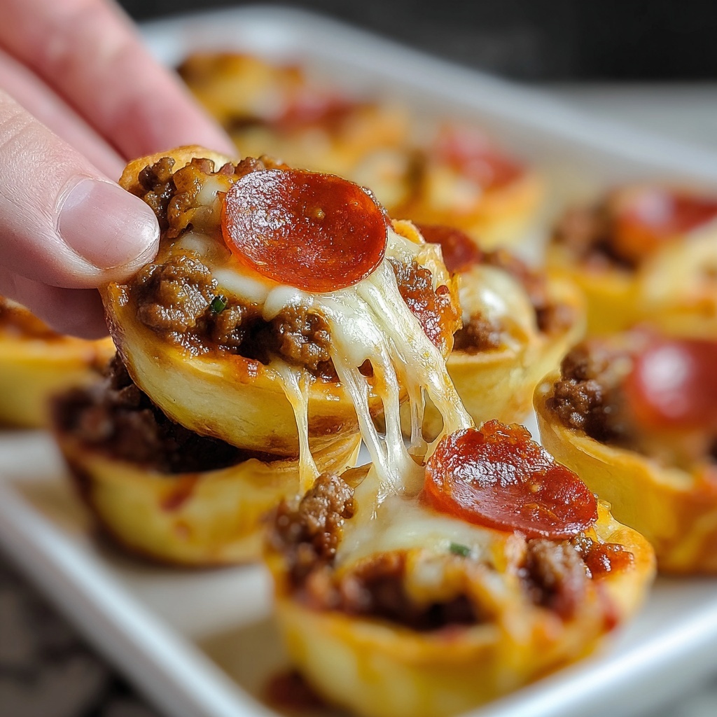 Bite-Sized Pepperoni & Sausage Pizza Puffs Recipe - Recipe Image
