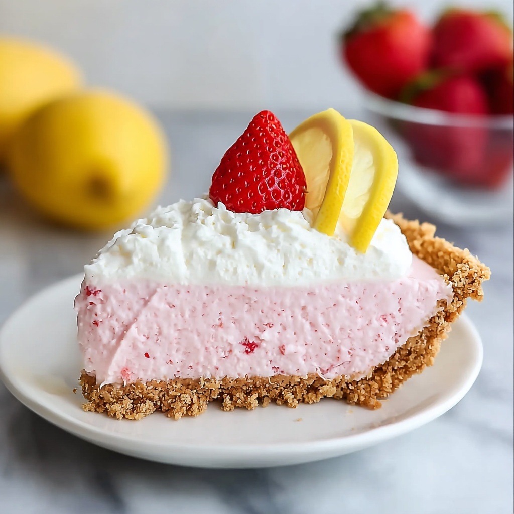 Frozen Strawberry Lemonade Pie Recipe - Recipe Image