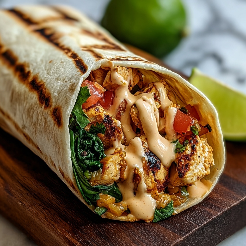 Chipotle Ranch Grilled Chicken Burrito Recipe - Recipe Image