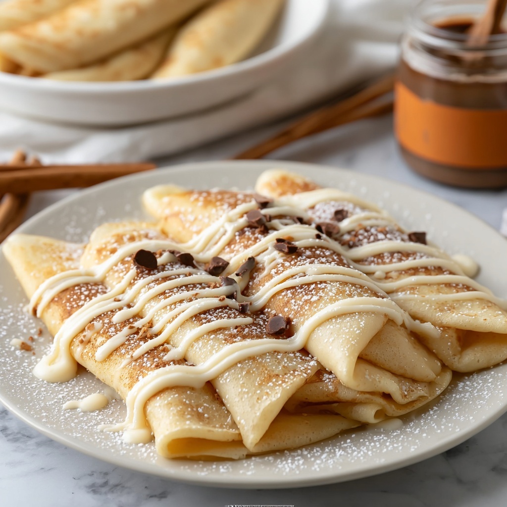 Cinnamon Roll Protein Crepes Recipe - Recipe Image