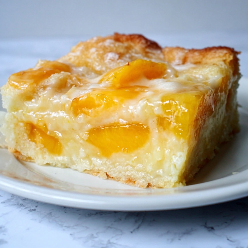 Peaches and Cream Cheesecake Bars Recipe - Recipe Image