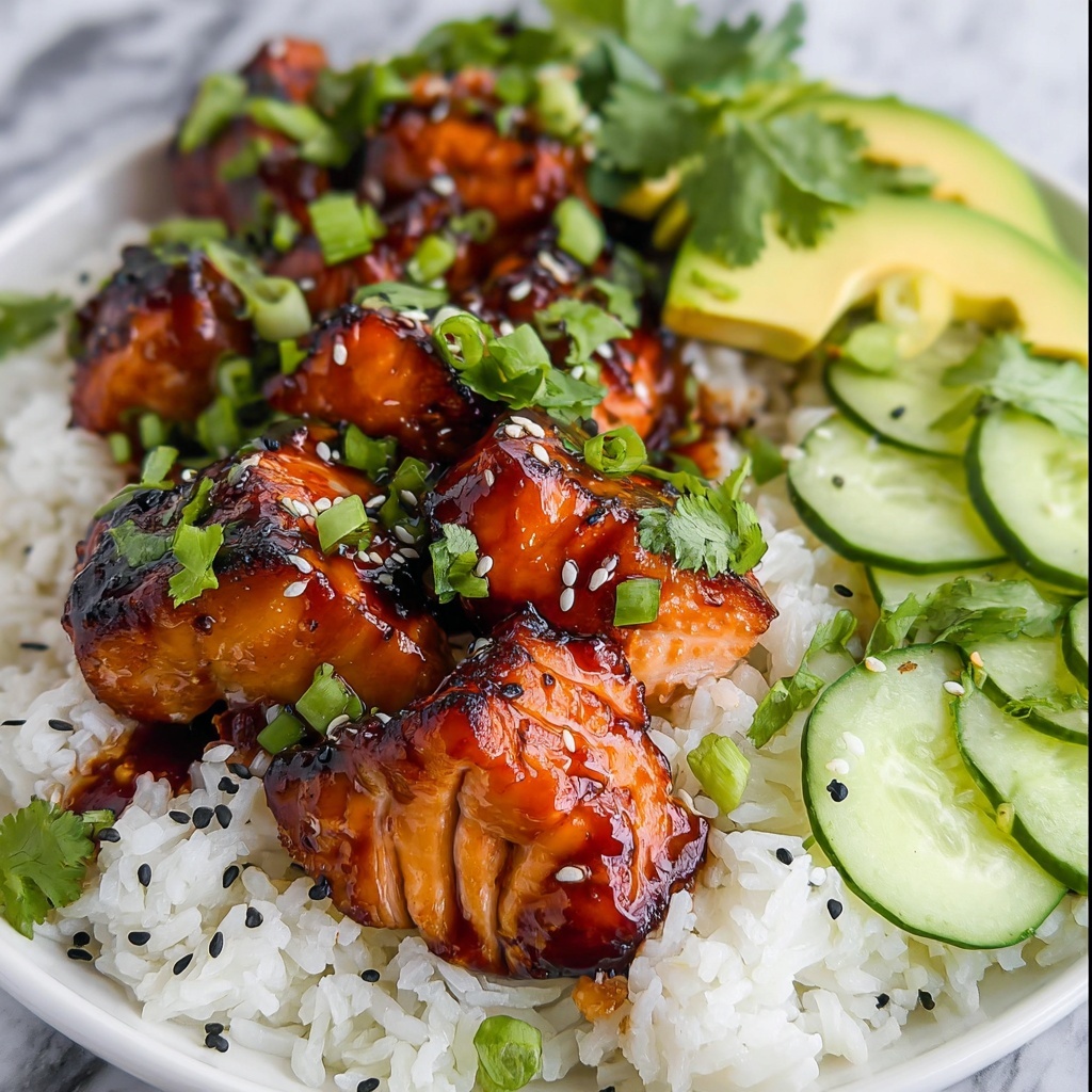 Honey Garlic Salmon Rice Bowls Recipe - Recipe Image