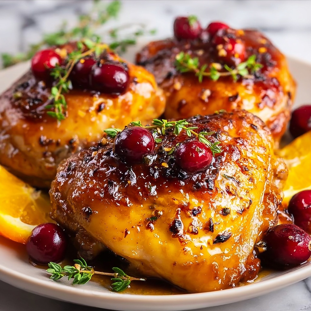 Sweet & Tangy Cranberry Orange Roasted Chicken Recipe - Recipe Image