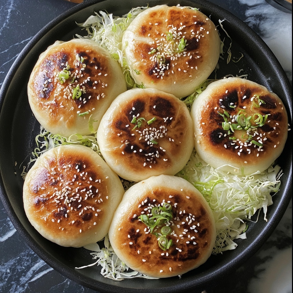 Vegan Pan-Fried Cabbage and Vermicelli Buns Recipe - Recipe Image