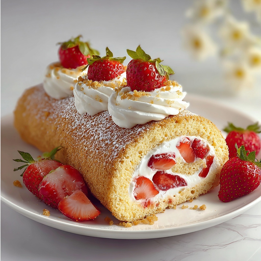 Strawberry Shortcake Roll Recipe - Recipe Image