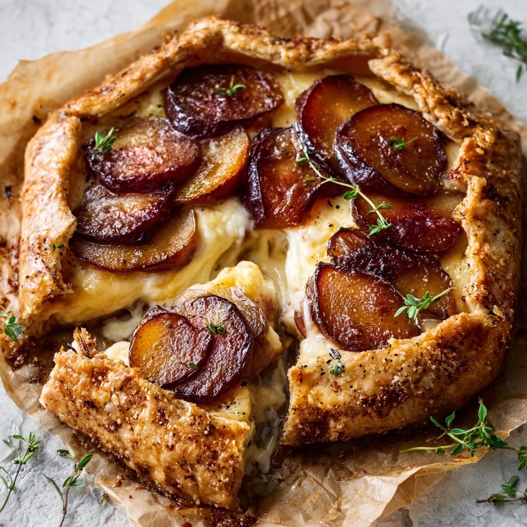 Golden Baked Brie with Caramelized Apples and Thyme Recipe - Recipe Image