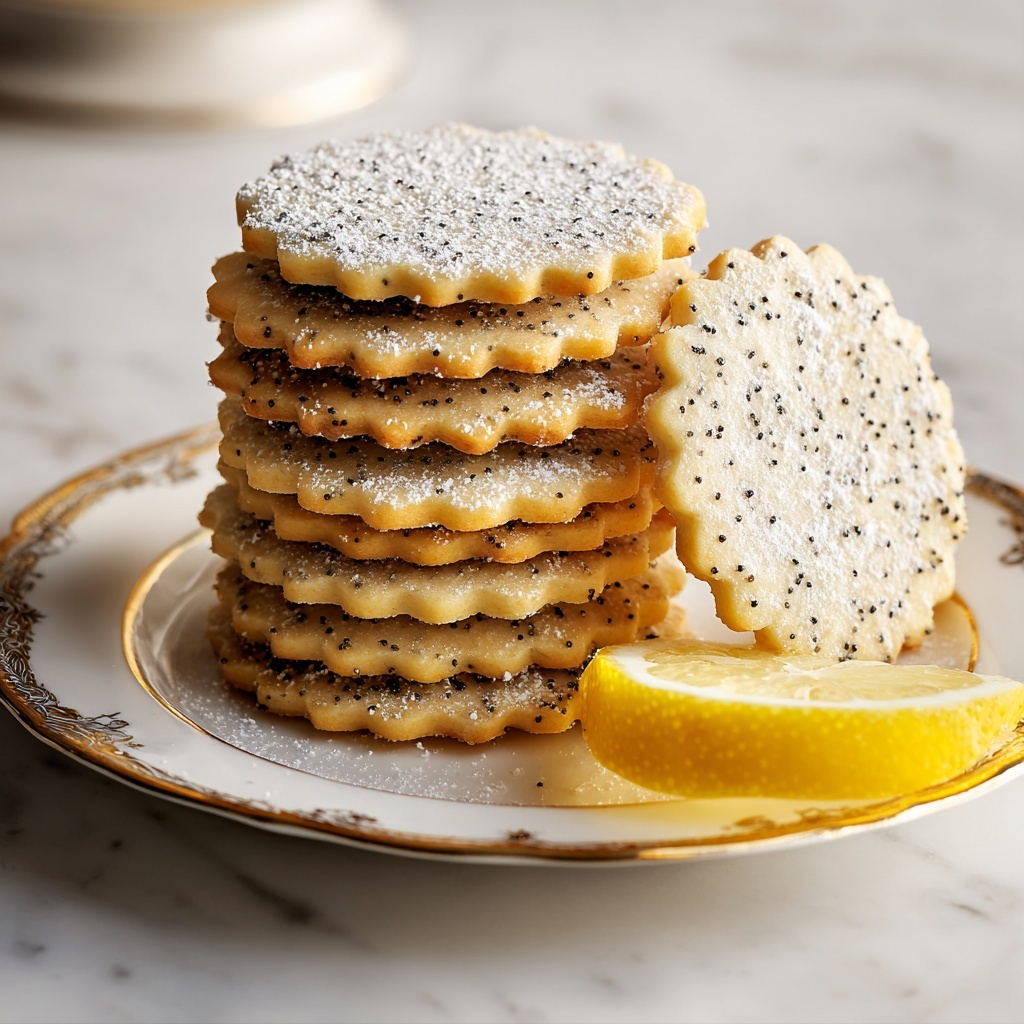 Lemon Poppy Seed Shortbread Cookies Recipe - Recipe Image