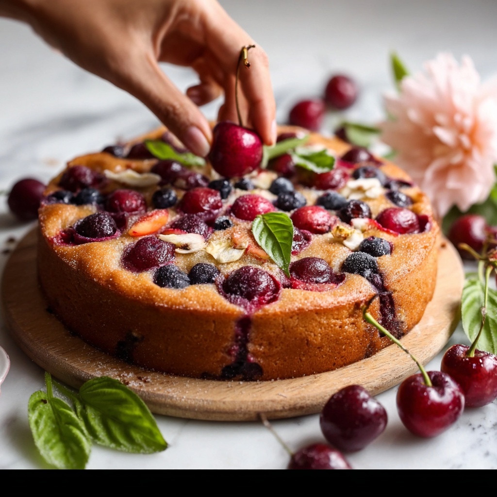 Easy Summer Fruit Cake with Yogurt Recipe - Recipe Image