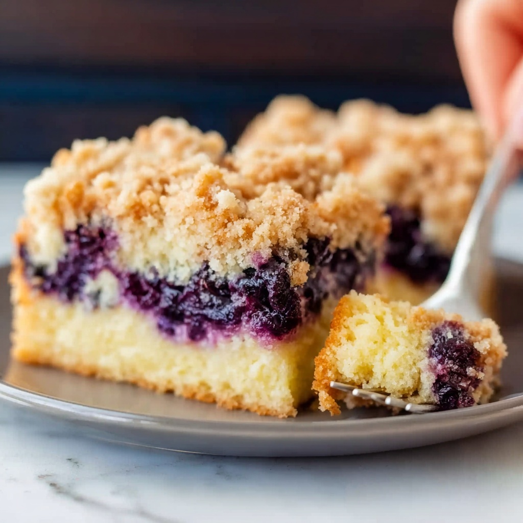 Sour Cream Blueberry Coffee Cake Recipe - Recipe Image