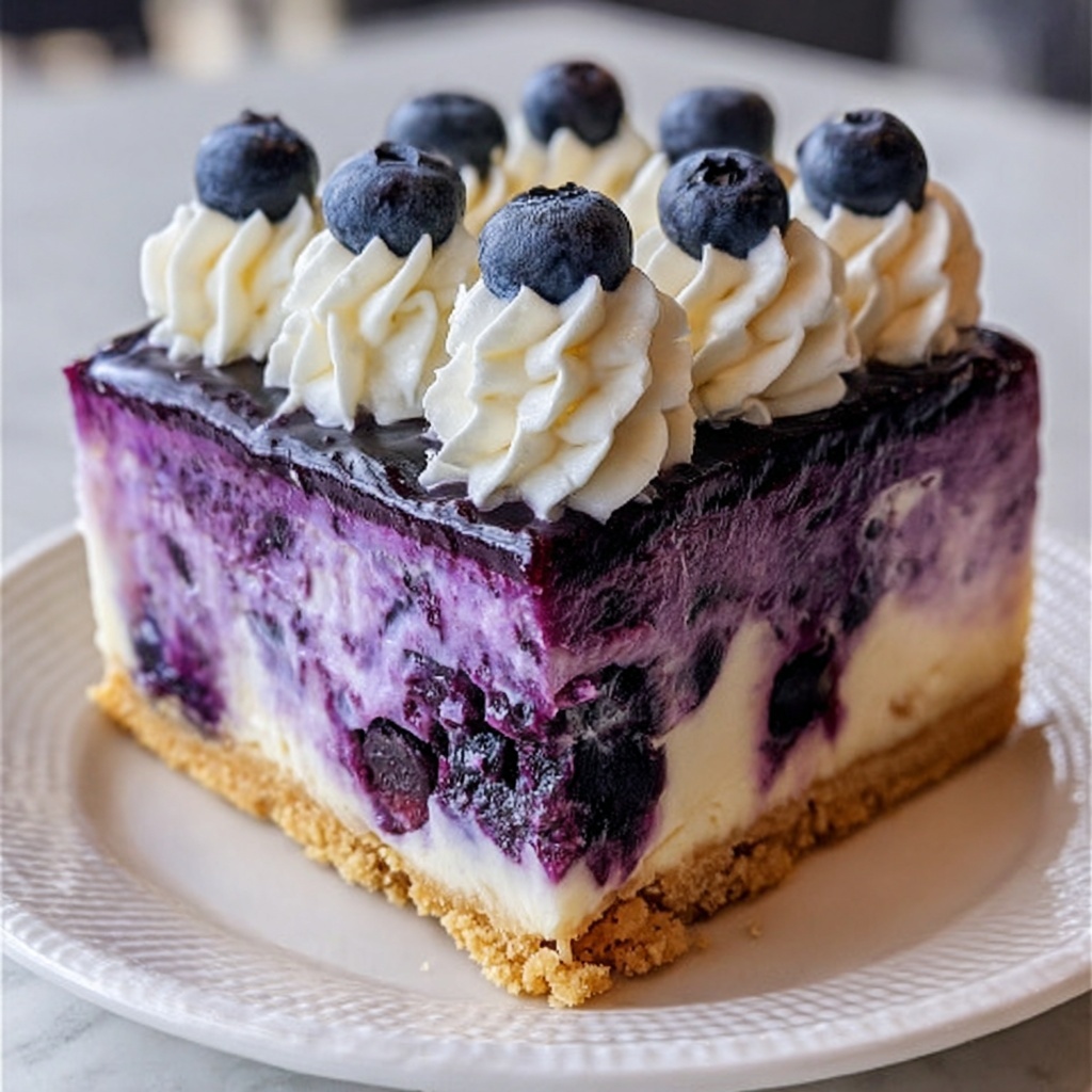 Blueberry Velvet Cheesecake Recipe - Recipe Image