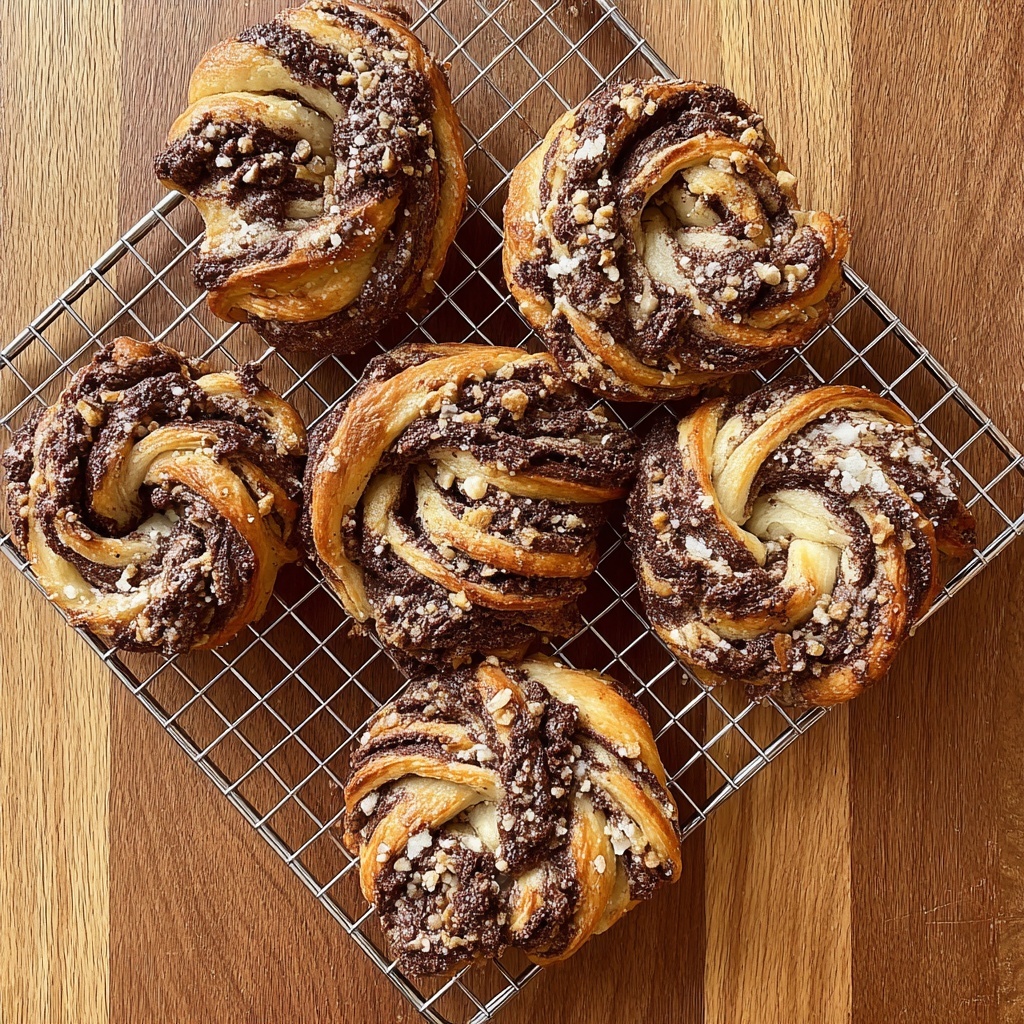 Nutella Halva Babka Buns Recipe - Recipe Image