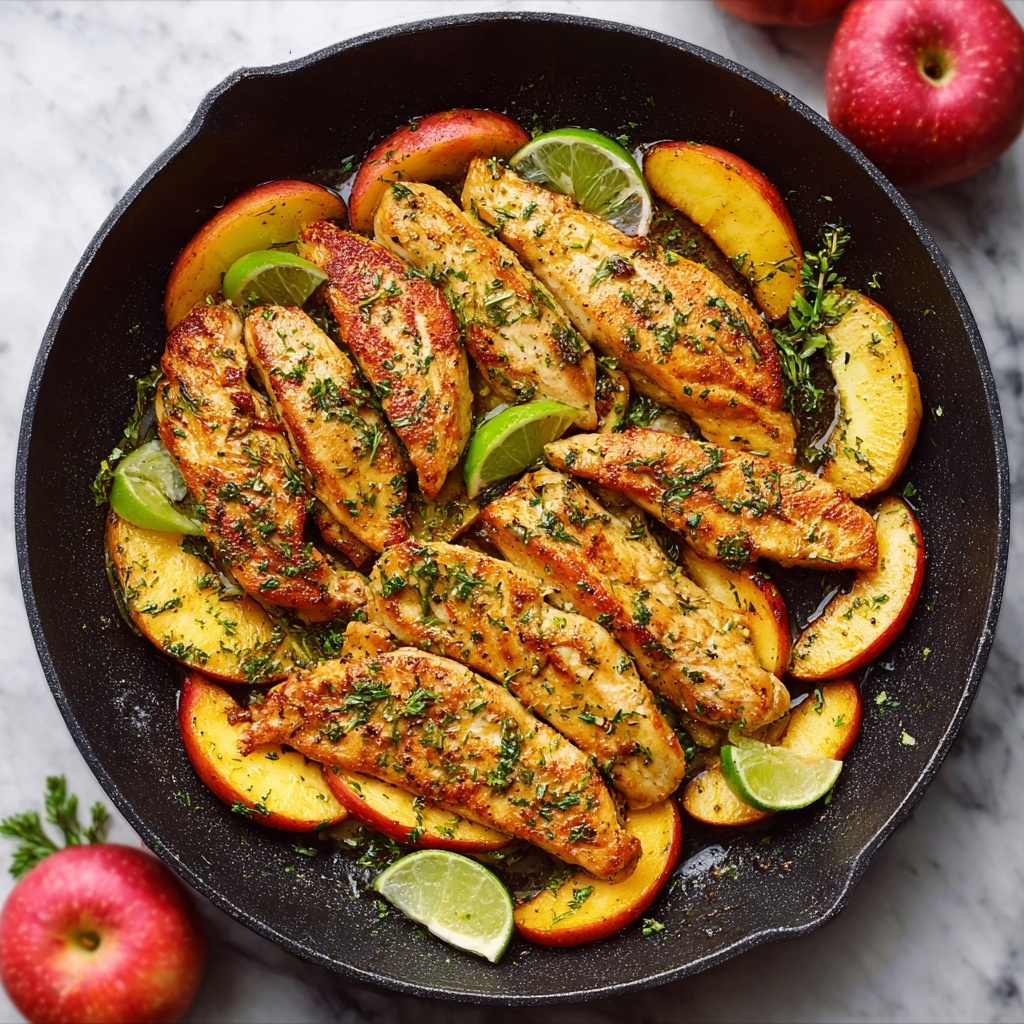 Chicken with Apples and Maple Lime Sauce Recipe - Recipe Image