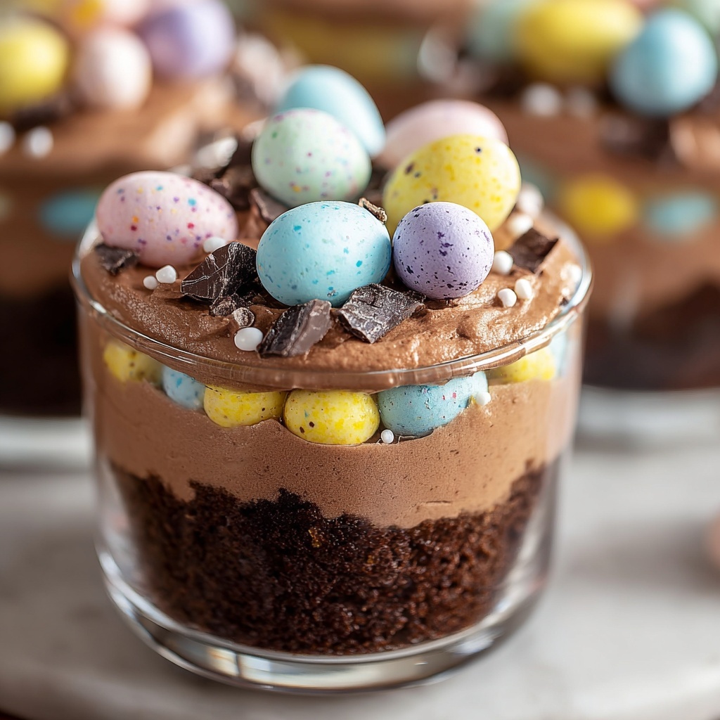 Mini Eggs Easter Brownie Parfaits Recipe - Recipe Image