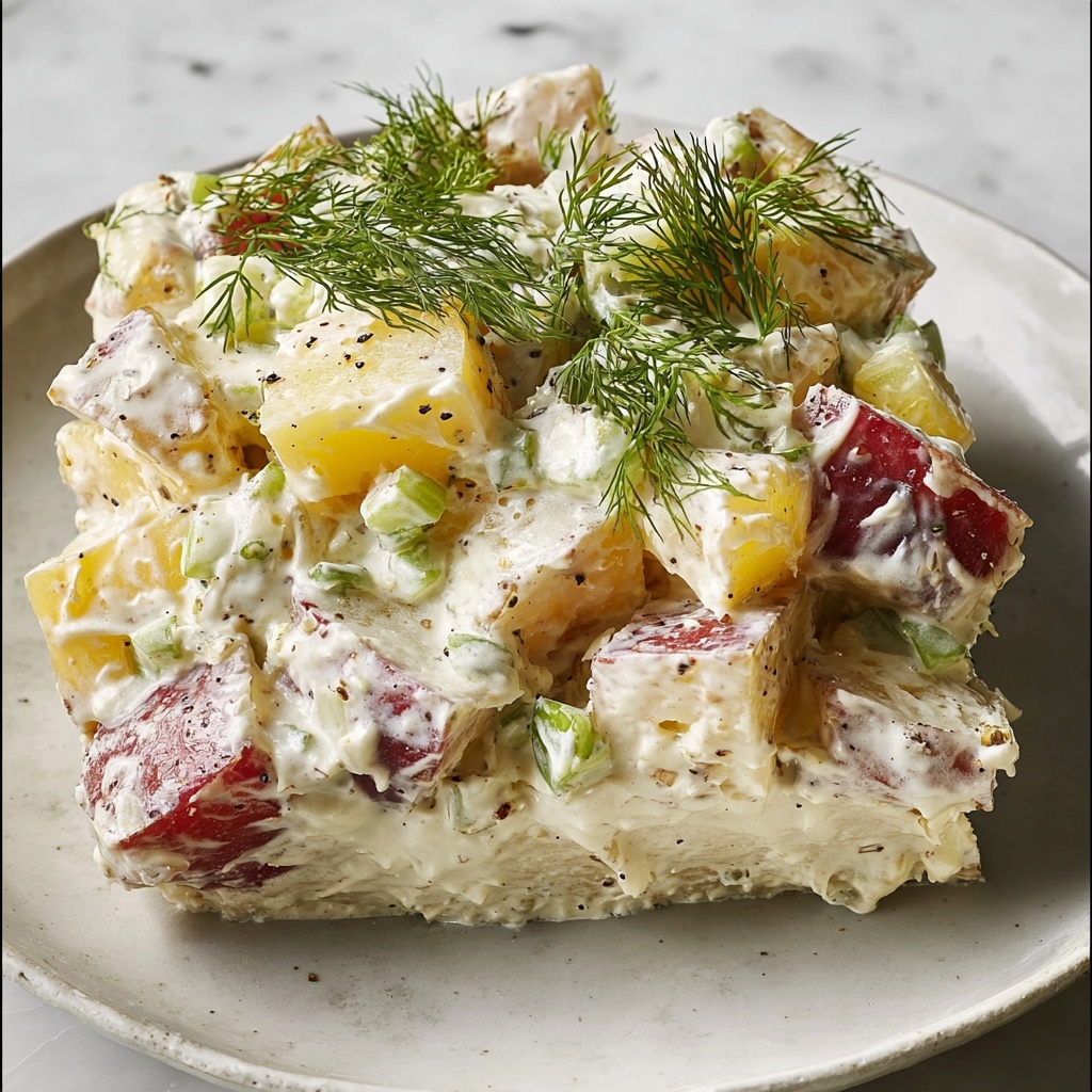 Creamy Greek Yogurt Potato Salad with Fresh Herbs Recipe - Recipe Image