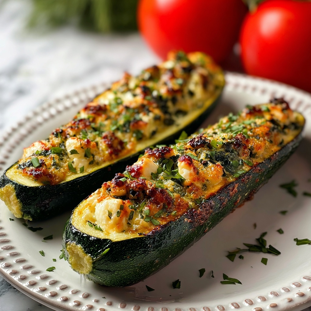 Mediterranean Stuffed Zucchini Recipe - Recipe Image