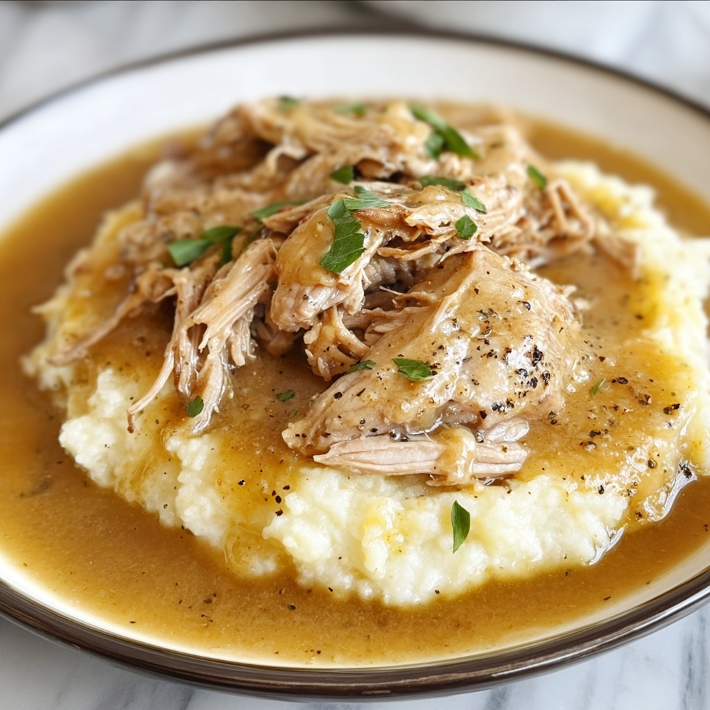 Slow Cooker Chicken and Gravy Recipe - Recipe Image