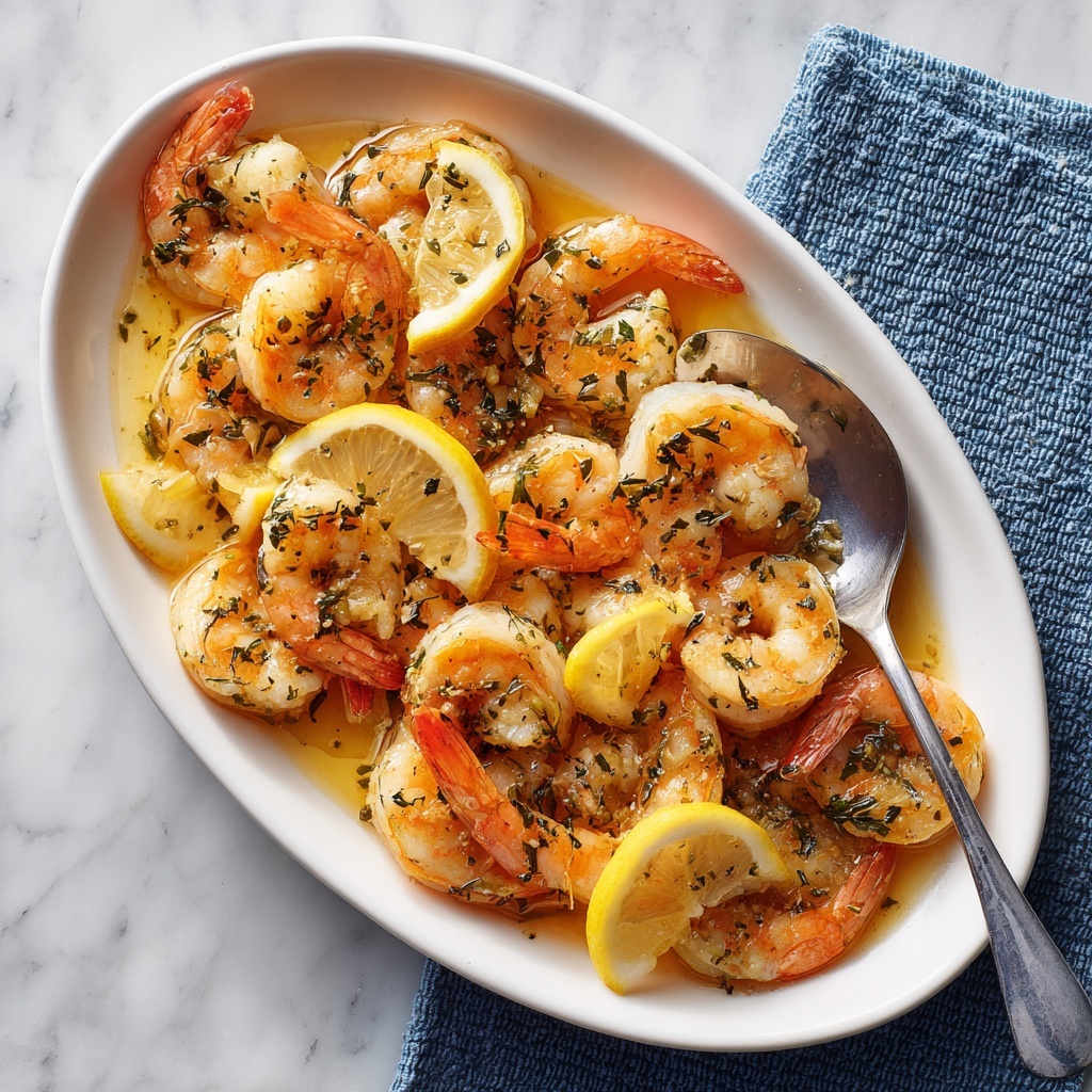 Baked Shrimp with Garlic Lemon Butter Sauce Recipe - Recipe Image