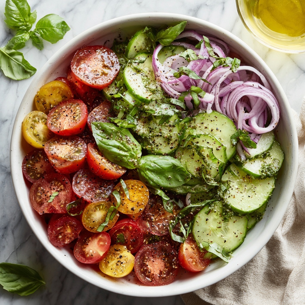 Cucumber Salad with Red Onion and Fresh Dill Recipe - Recipe Image