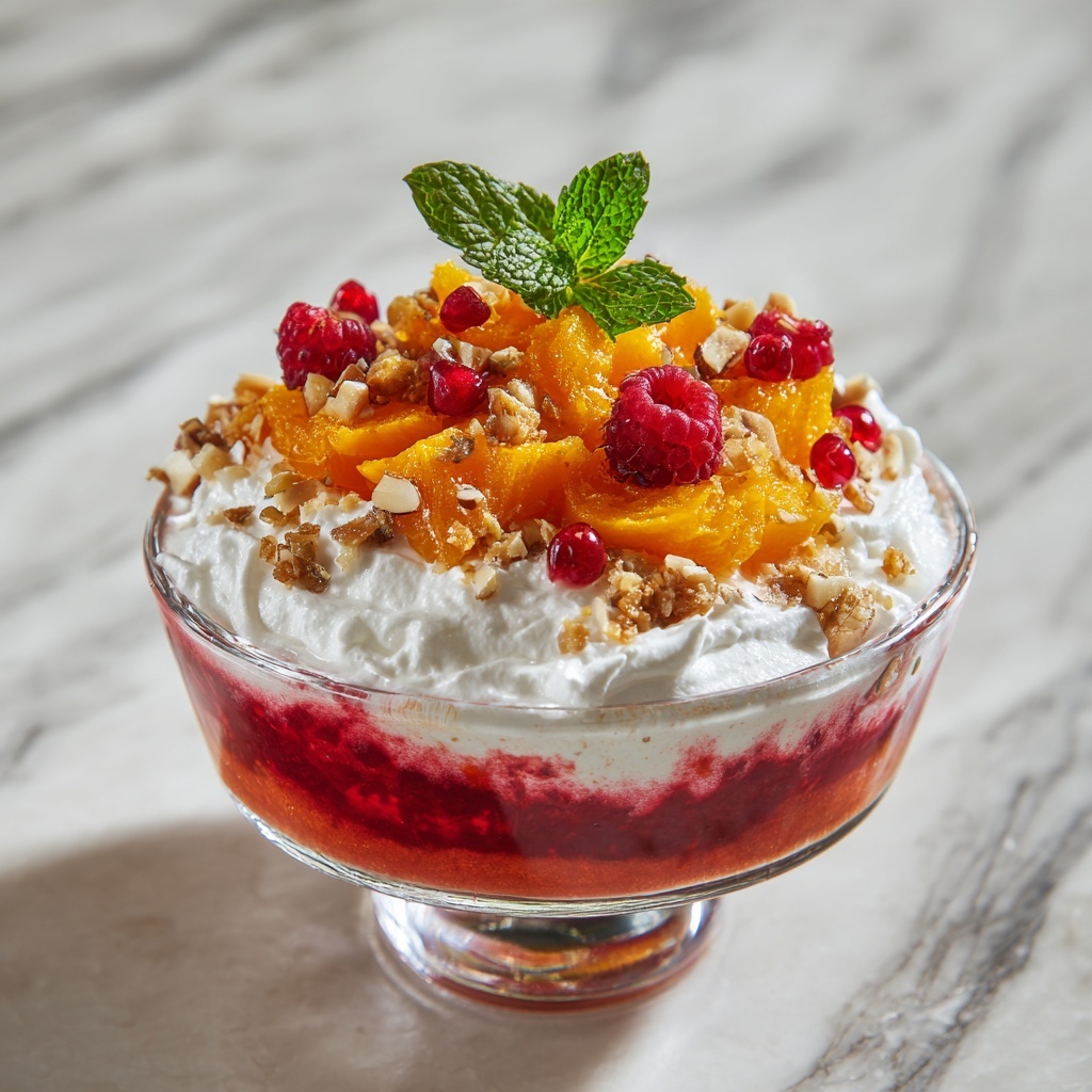 Peach Cobbler Cheesecake Salad Recipe - Recipe Image