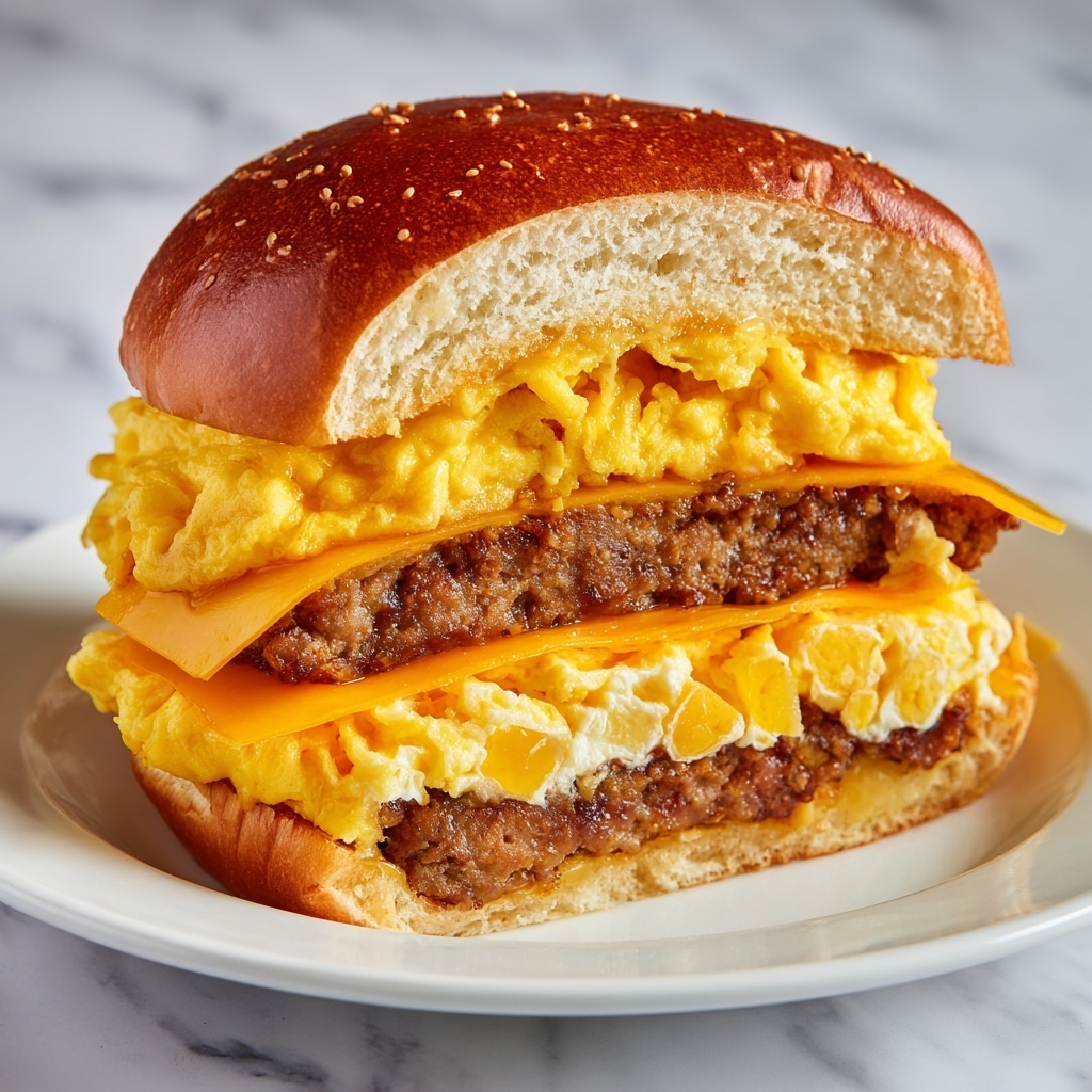 Spicy Cheddar Cream Cheese Egg Sandwich Recipe - Recipe Image